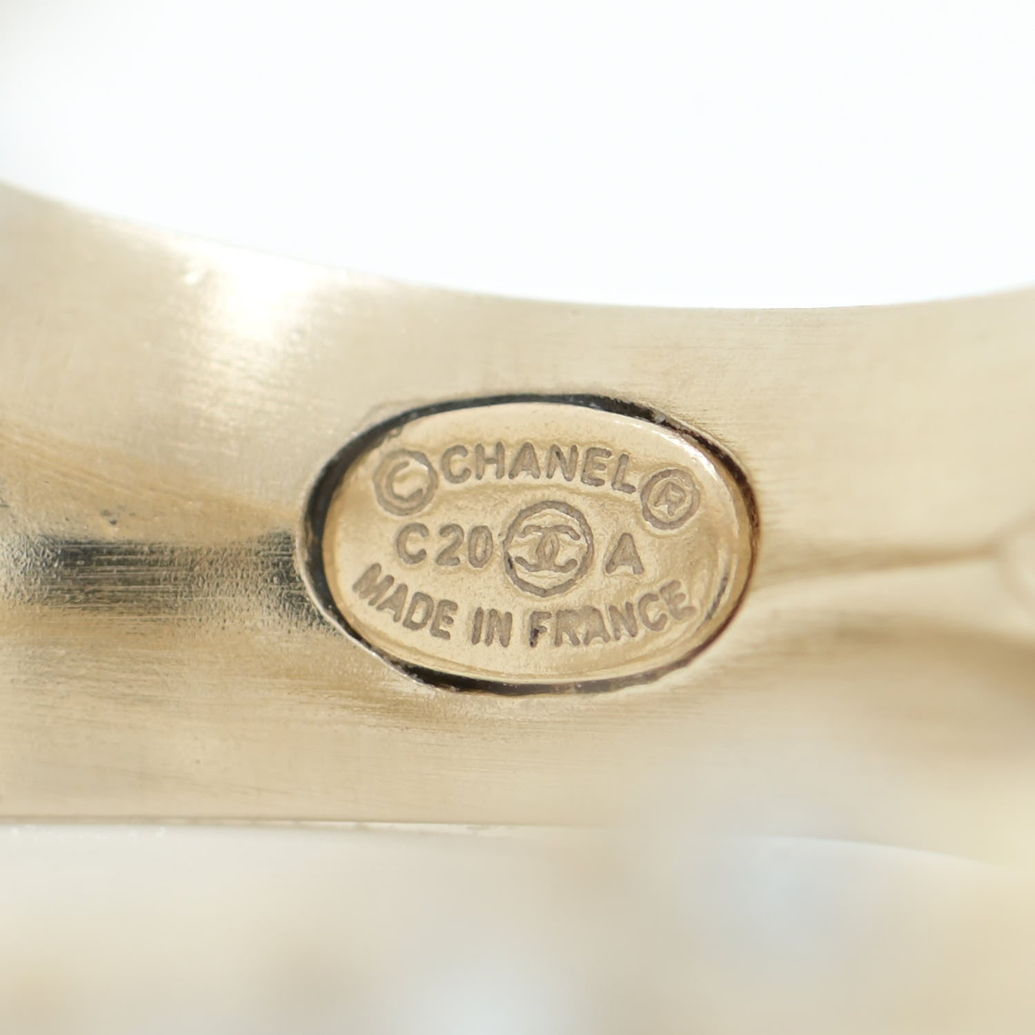 Chanel Crystal CC Ring 4.5 Gold 5 of 5