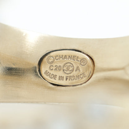 Chanel Crystal CC Ring 4.5 Gold 5 of 5