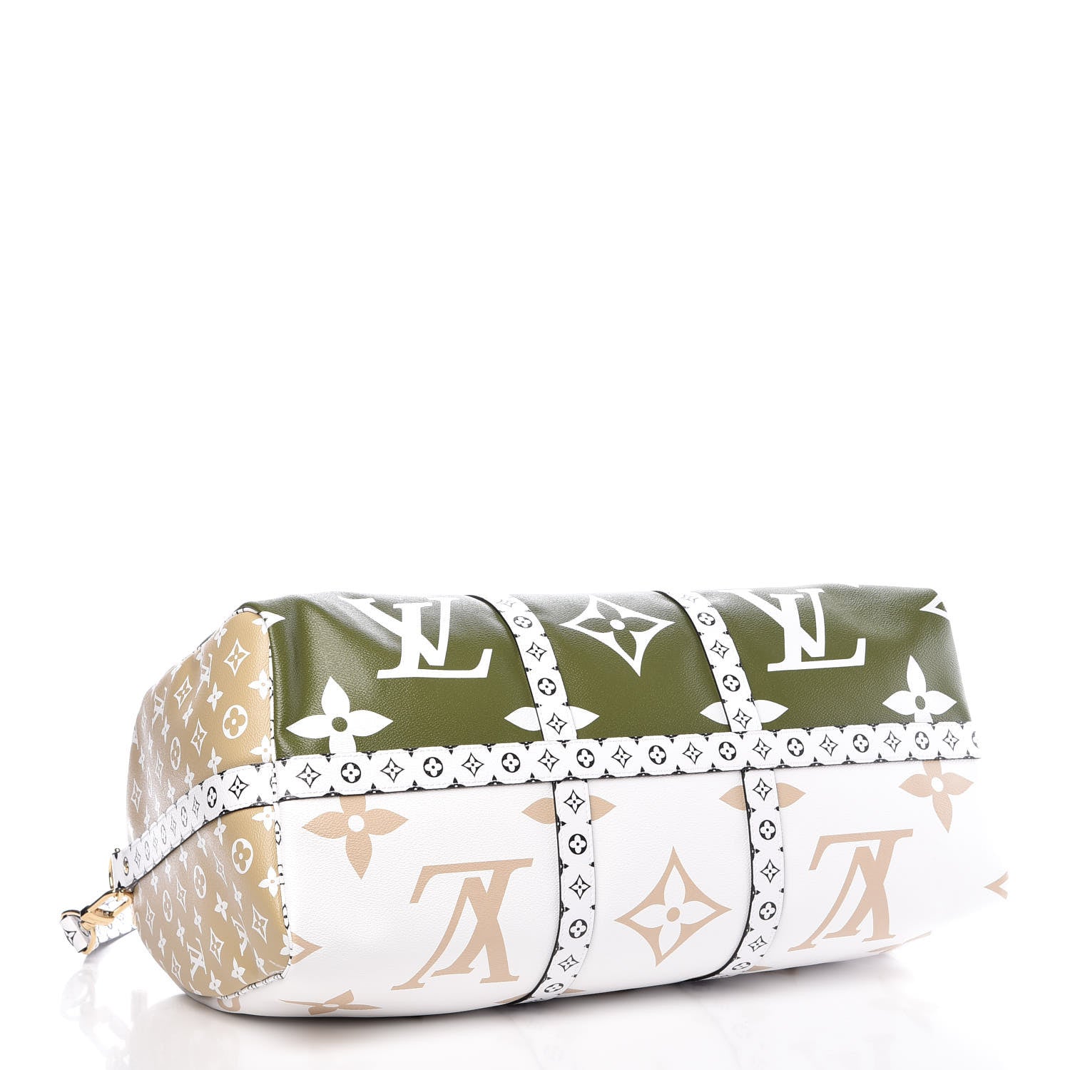 Louis Vuitton Monogram Giant Keepall Bandouliere 50 Kaki Beige 5 of 12