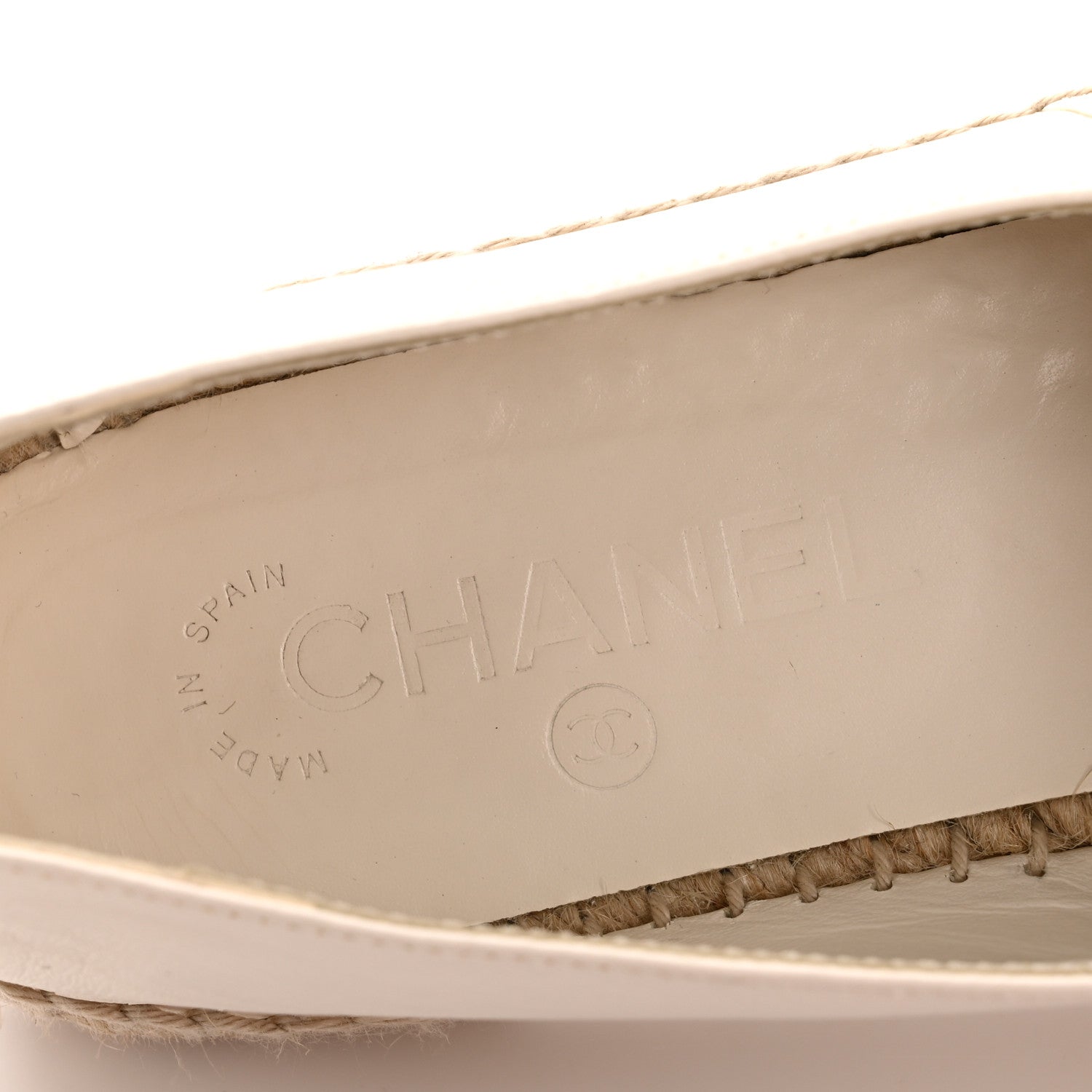 Chanel Lambskin CC Espadrilles 39 White Black 8 of 10