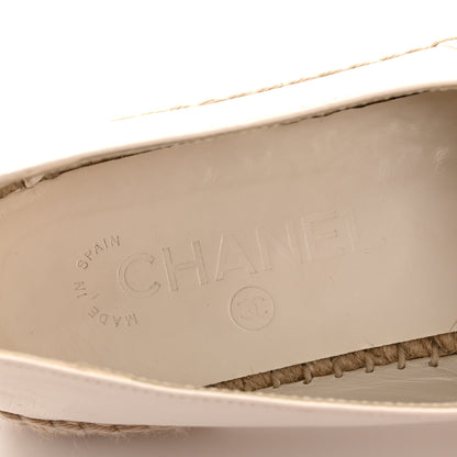 Chanel Lambskin CC Espadrilles 39 White Black 8 of 10