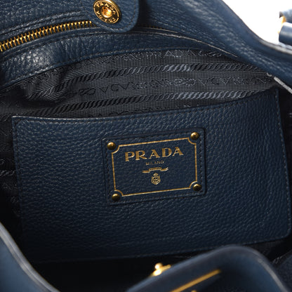 Prada Vitello Daino Side Pocket Hobo Bluette 9 of 10