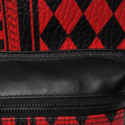 MCM Visetos Baroque Print Medium Stark Backpack Black Red 11 of 11