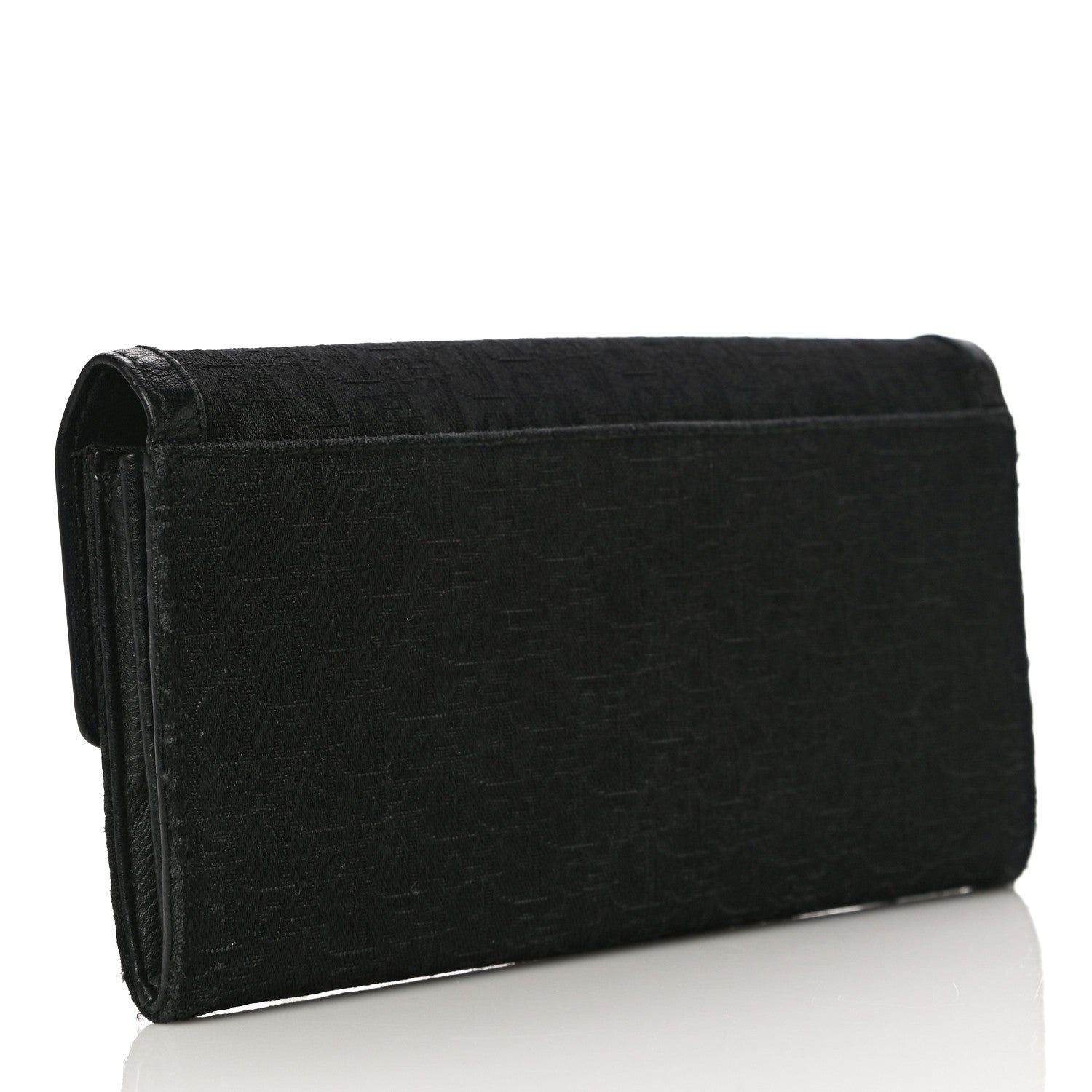 Christian Dior Monogram Flap Wallet Black 3 of 17