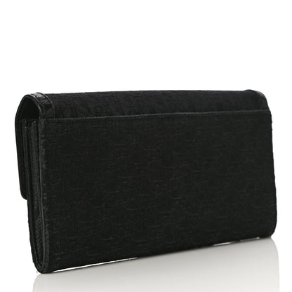 Christian Dior Monogram Flap Wallet Black 3 of 17