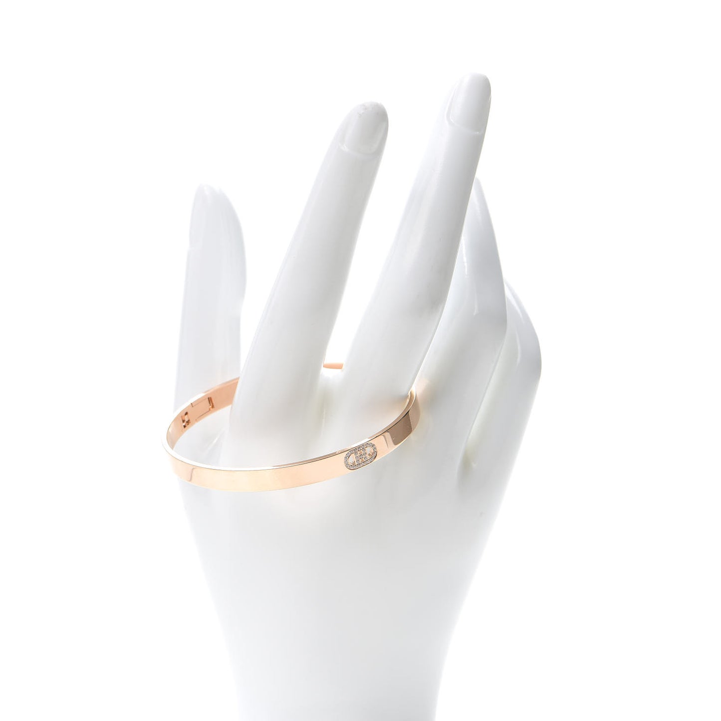 18K Rose Gold Diamond PM H D'Ancre Bracelet SH