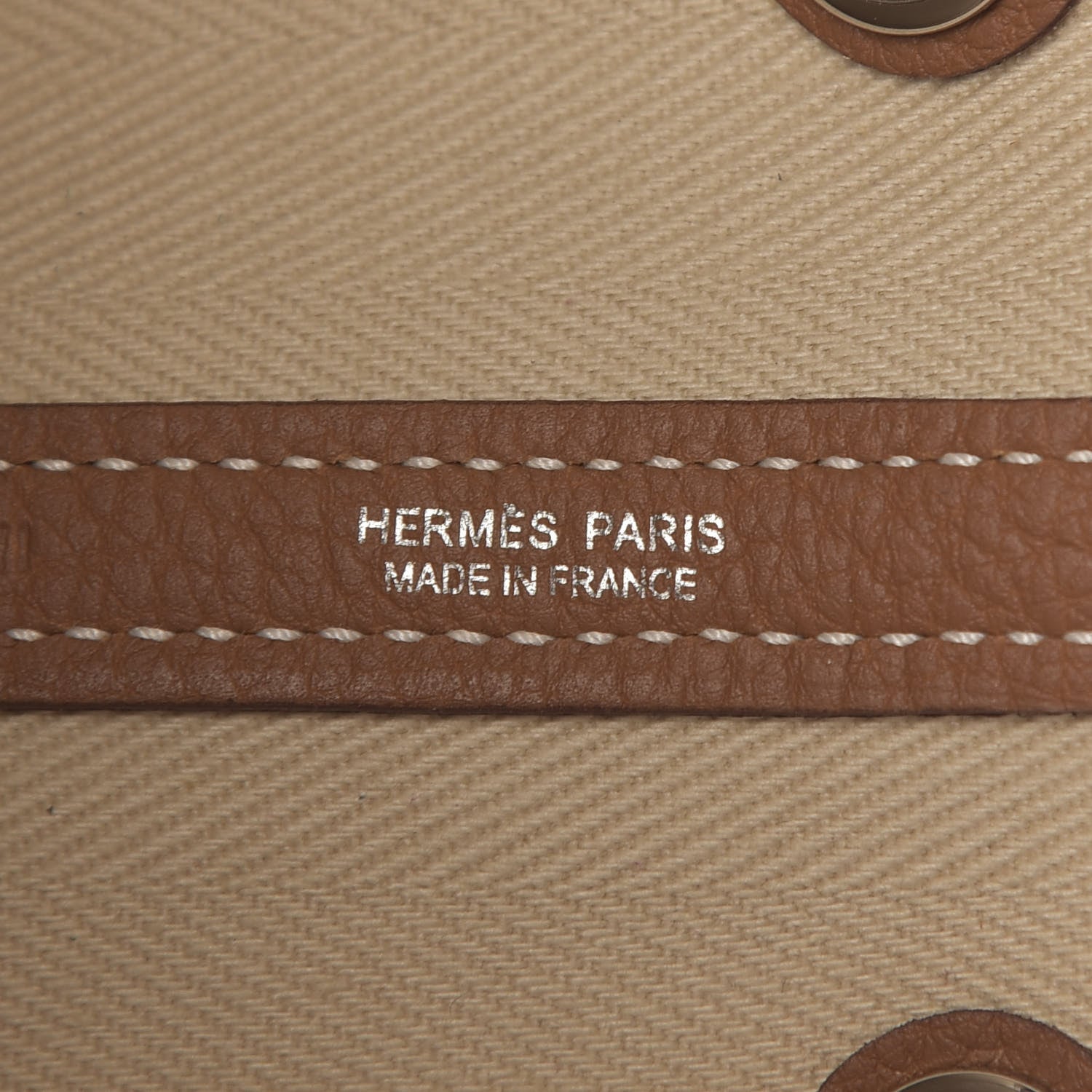 Hermes Grand Chevron Weave Negonda Garden Party 30 TPM Tote Craie Gold 8 of 10