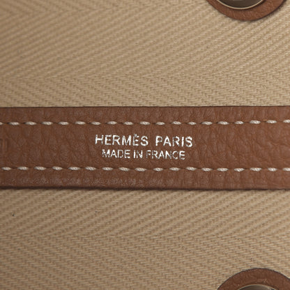 Hermes Grand Chevron Weave Negonda Garden Party 30 TPM Tote Craie Gold 8 of 10