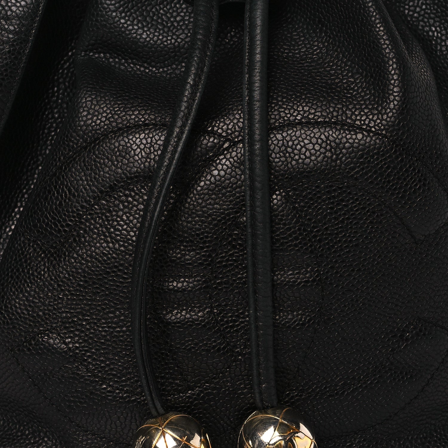 Chanel Caviar CC Drawstring Shoulder Bag Black 8 of 10