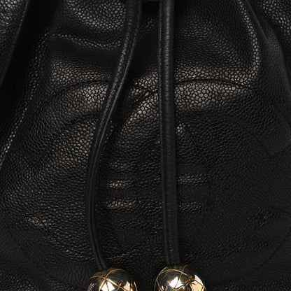 Chanel Caviar CC Drawstring Shoulder Bag Black 8 of 10