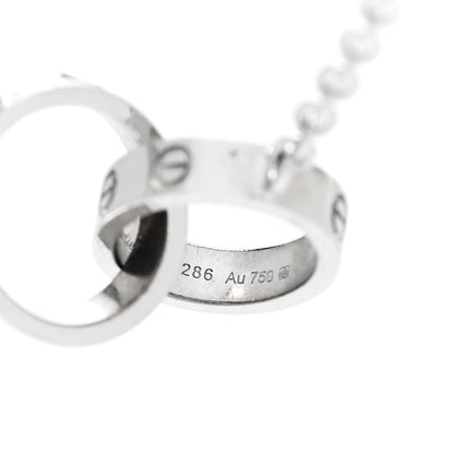 Cartier 18K White Gold Interlocking LOVE Necklace 5 of 5