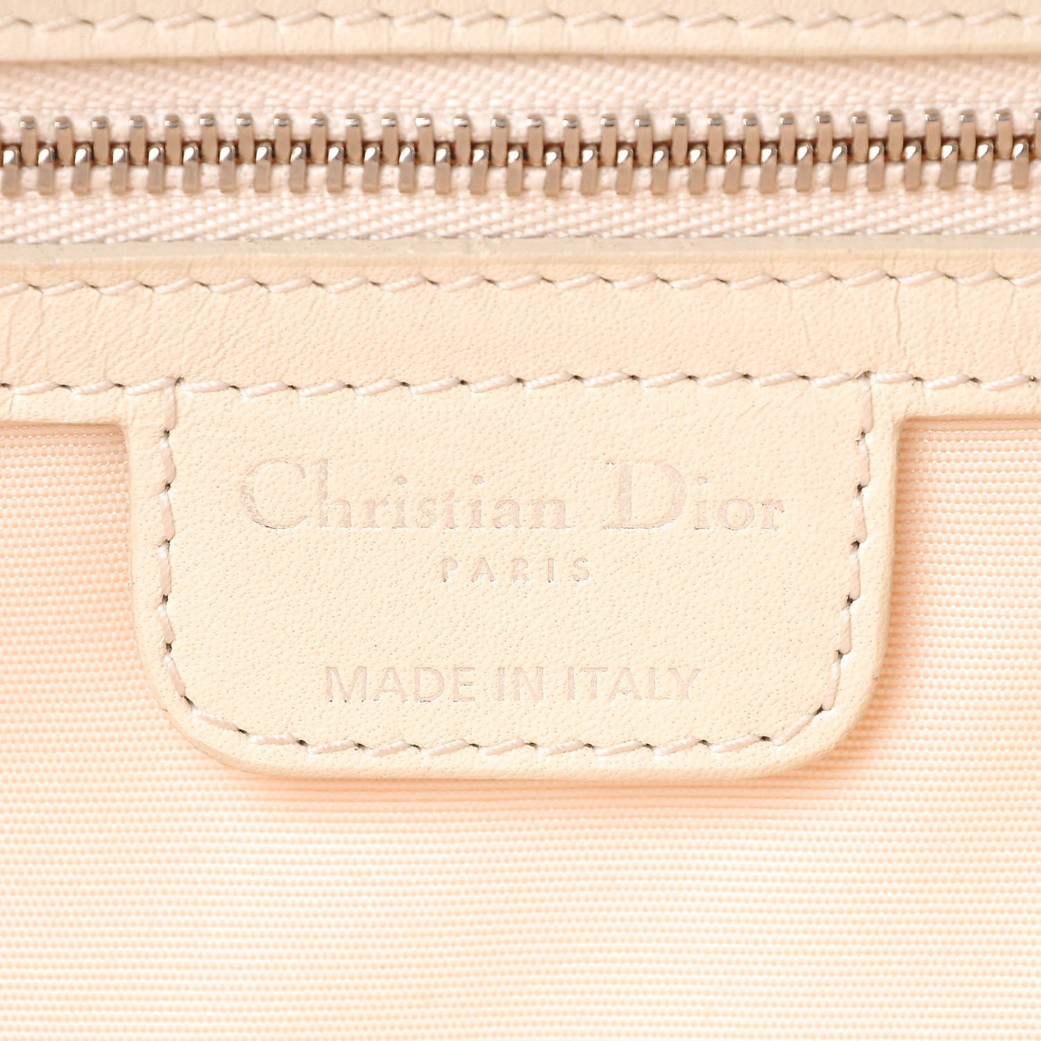 Christian Dior Coated Canvas Cannage Small Panarea Tote White 6 of 14