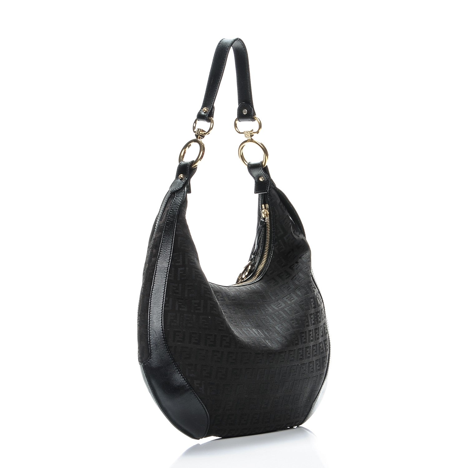 Fendi Zucchino Cuoio Chef Hobo Black 3 of 7