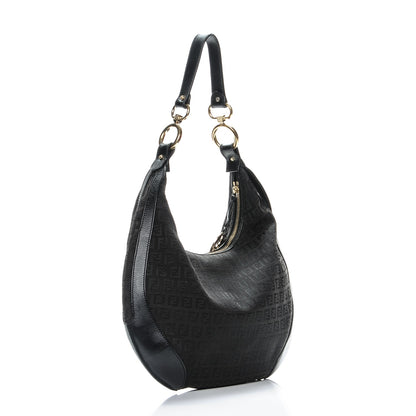 Fendi Zucchino Cuoio Chef Hobo Black 3 of 7