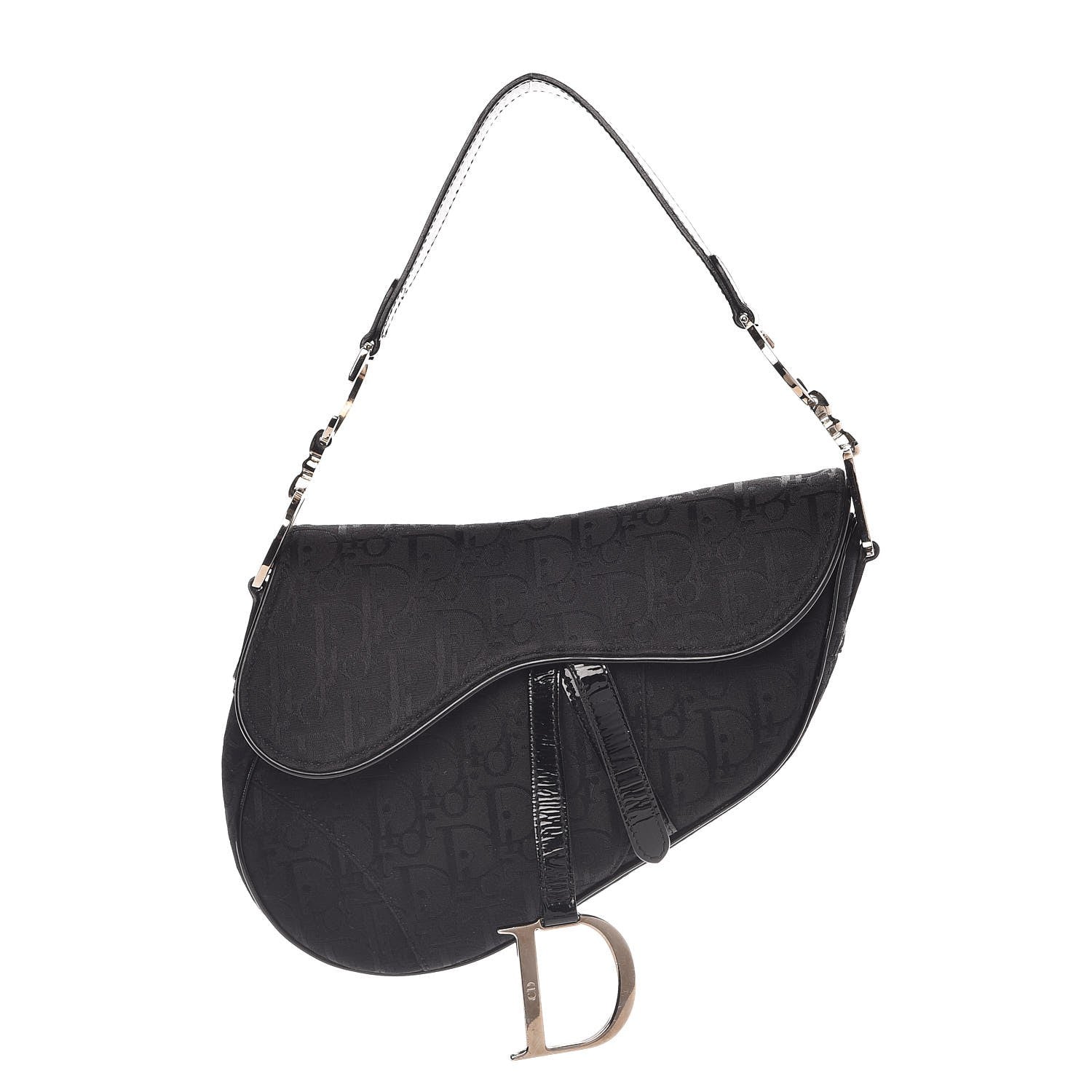 Christian Dior Monogram Saddle Bag Black 1 of 11