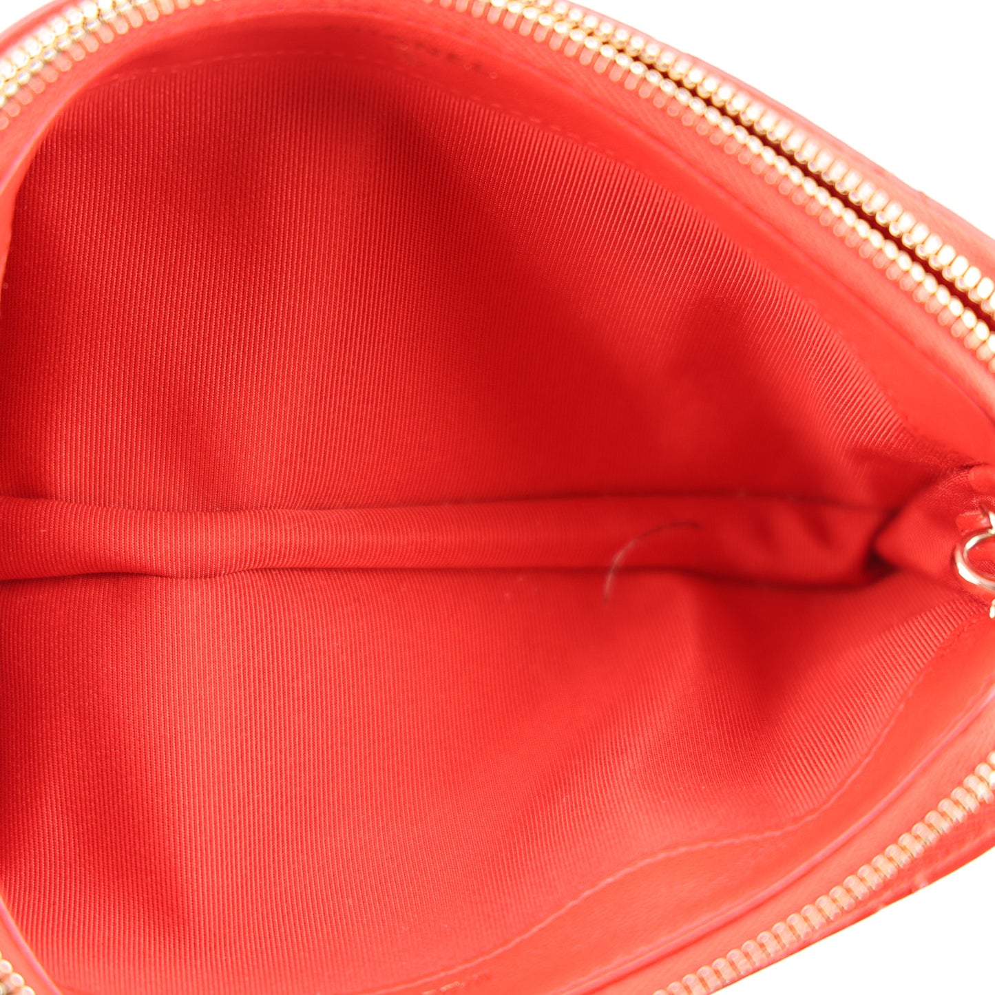 Lambskin Quilted Small Clutch With Chain Red