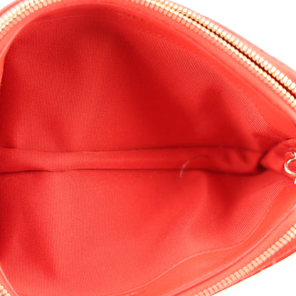 Chanel Lambskin Quilted Small Clutch With Chain Red 6 of 12