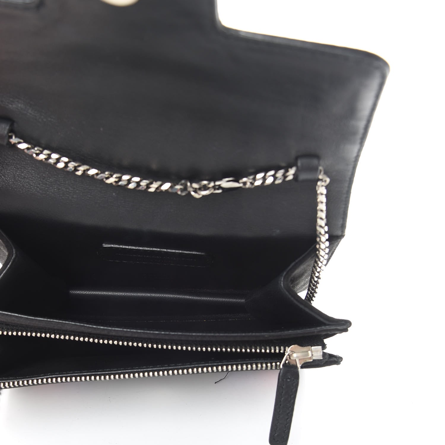 Alexander McQueen Satin Floral Embroidered Mini Insignia Flap Black 5 of 12
