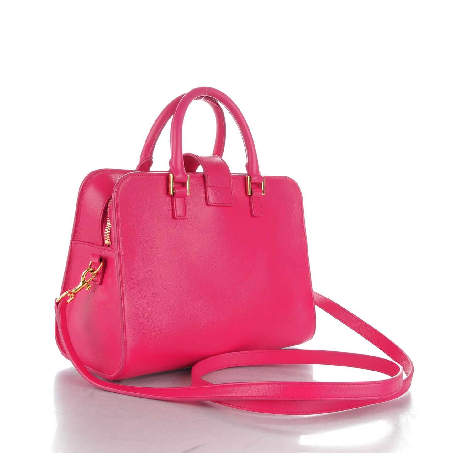 Calfskin Monogram Baby Cabas Fuchsia