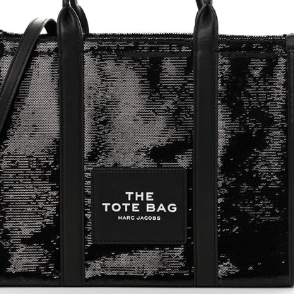 Marc Jacobs Sequin Medium The Tote Bag Black 8 of 13