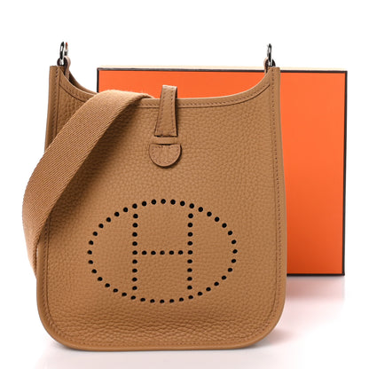 Hermes Taurillon Clemence Evelyne TPM Biscuit 11 of 11