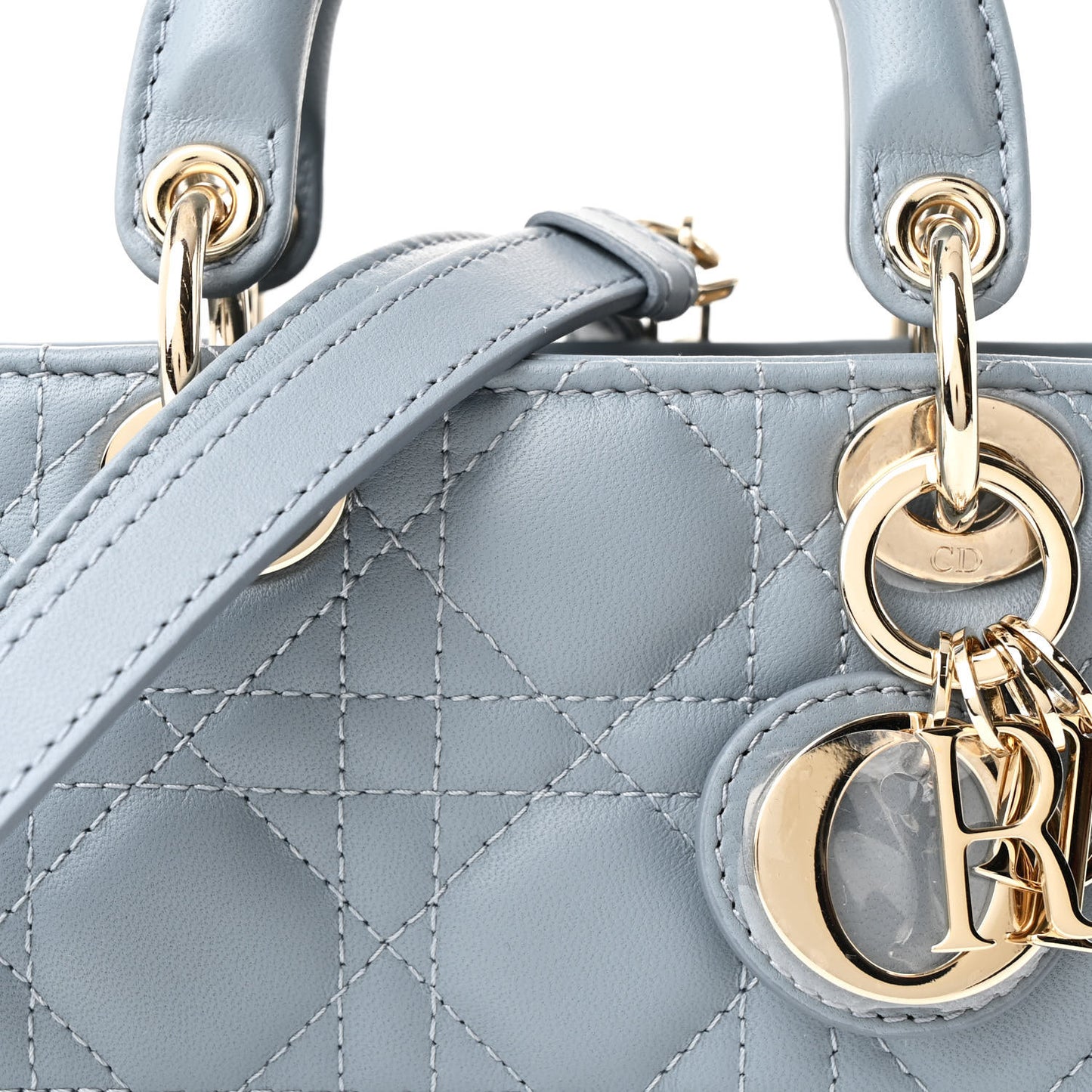 Lambskin Cannage Micro Lady D-Joy Cloud Blue
