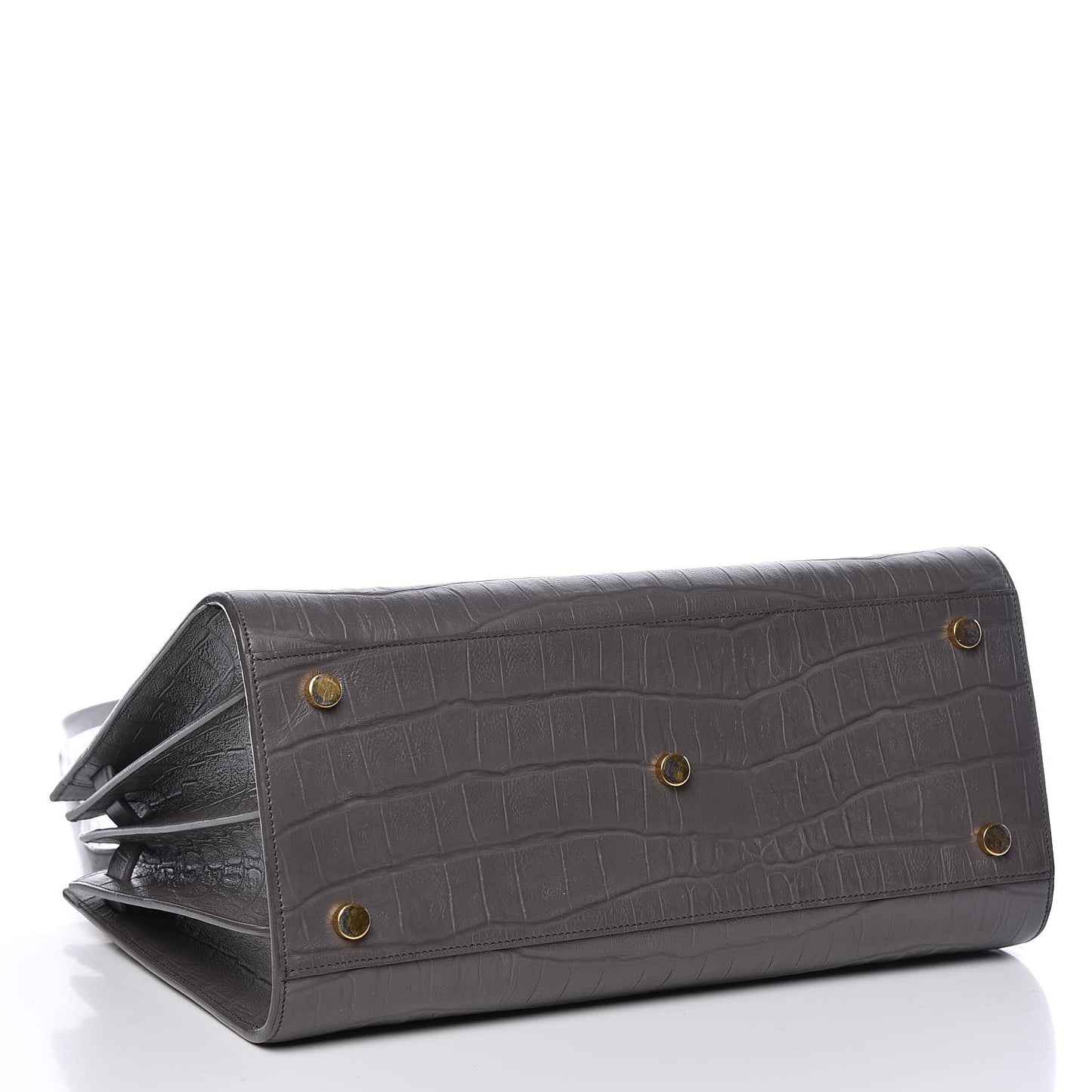 Calfskin Crocodile Embossed Small Sac De Jour Earth