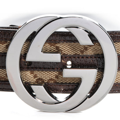 Gucci Monogram Interlocking G Belt 80 32 Ebony 3 of 4