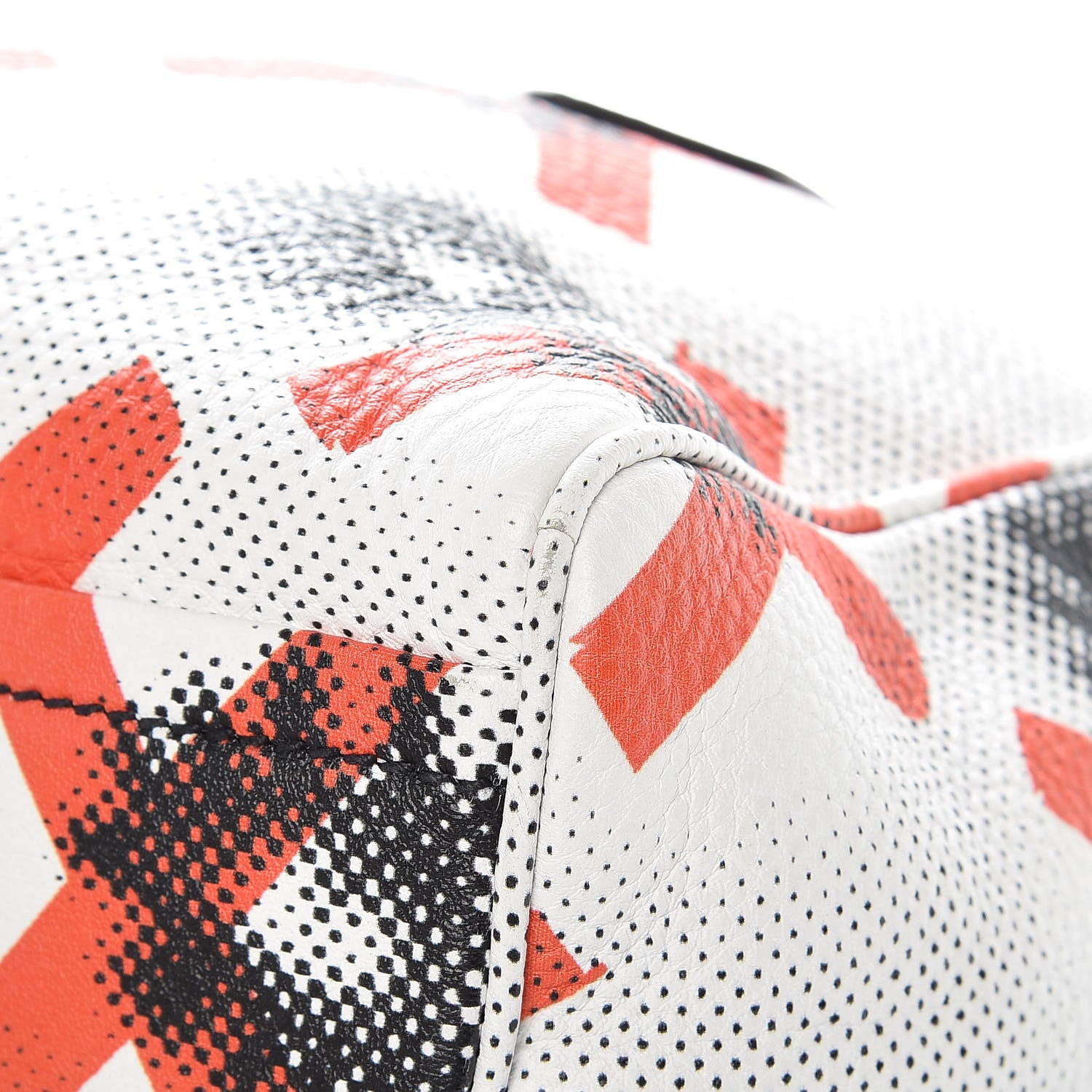 Prada Vitello Daino Eye Inside Bag Bianco Arancio 9 of 13