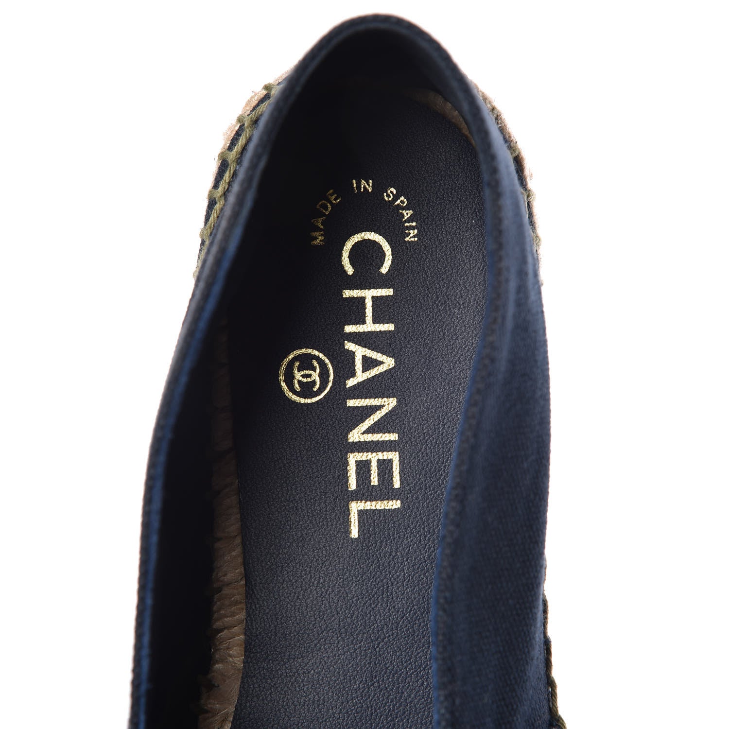 Chanel Fabric Biarritz CC Espadrilles 40 Blue Green 8 of 8