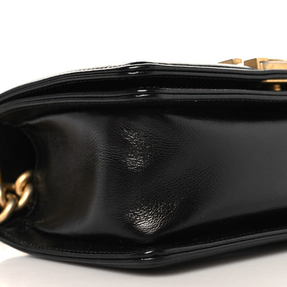 Chanel Metallic Glazed Calfskin Small Boy Flap Black Gold 9 of 10