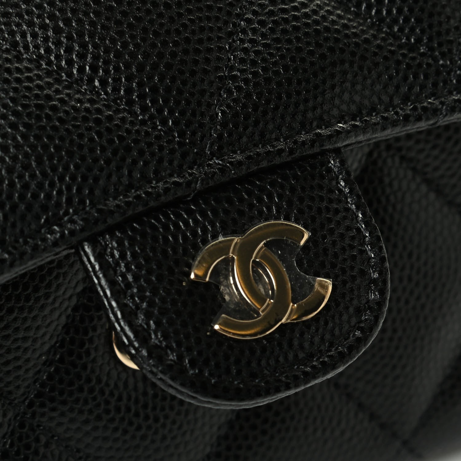 Chanel Caviar Quilted Medium Gusset Flap Wallet Black 5 of 5