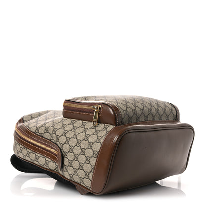 Gucci GG Supreme Monogram Textured Calfskin Retro Interlocking G Backpack Brown Beige 4 of 14