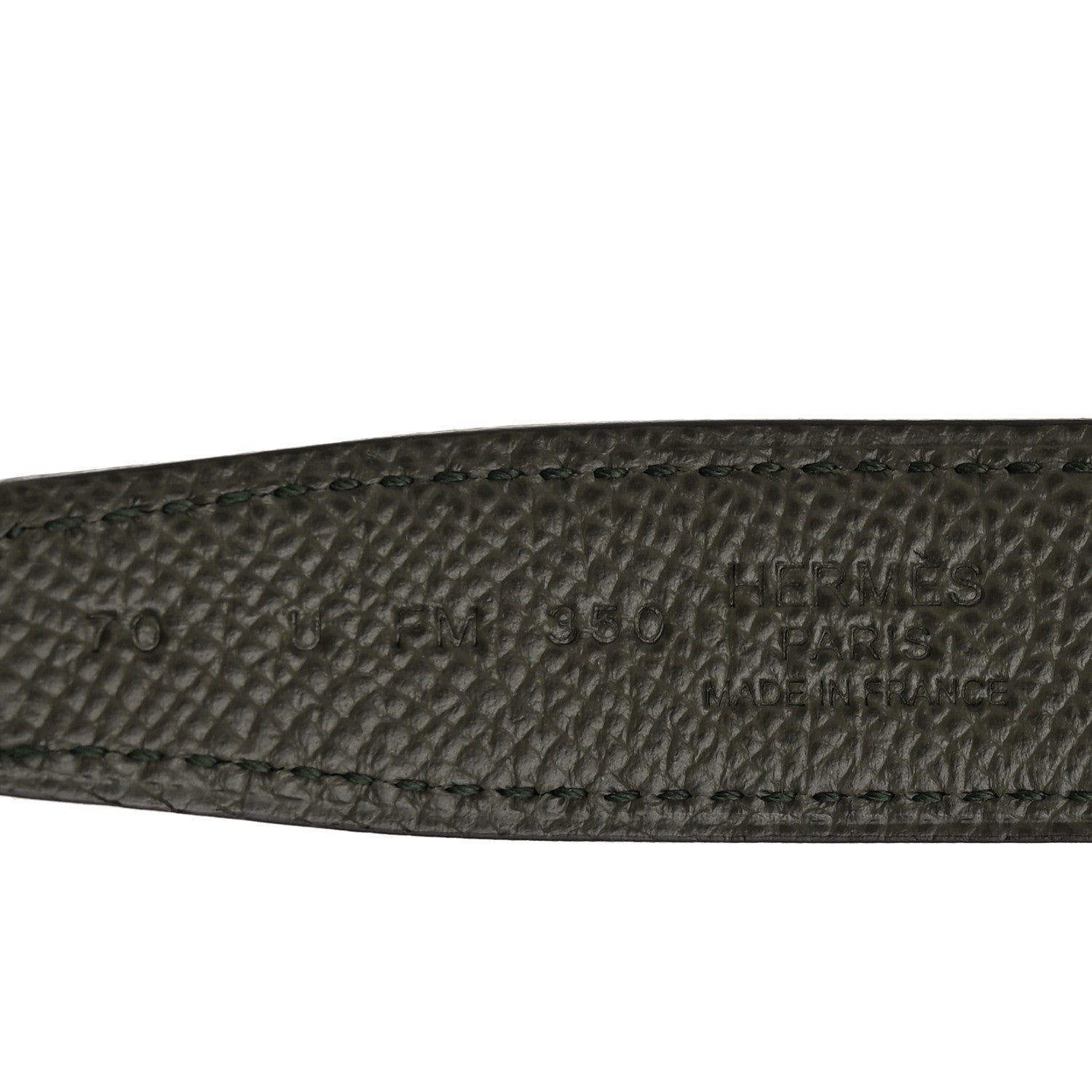 Hermes Swift Epsom 24mm H Cursives Belt 70 28 Mauve Pale Gris Meyer 5 of 6