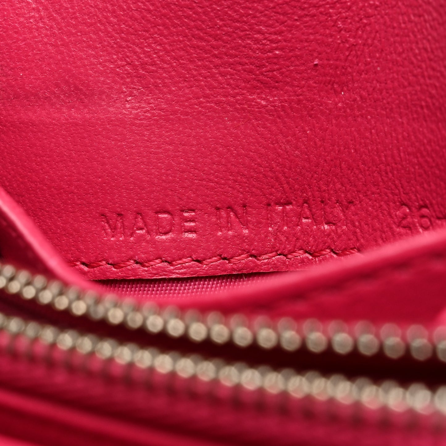Calfskin Cannage Diorama Nomadene Wallet Fuchsia