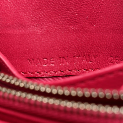Christian Dior Calfskin Cannage Diorama Nomadene Wallet Fuchsia 7 of 18