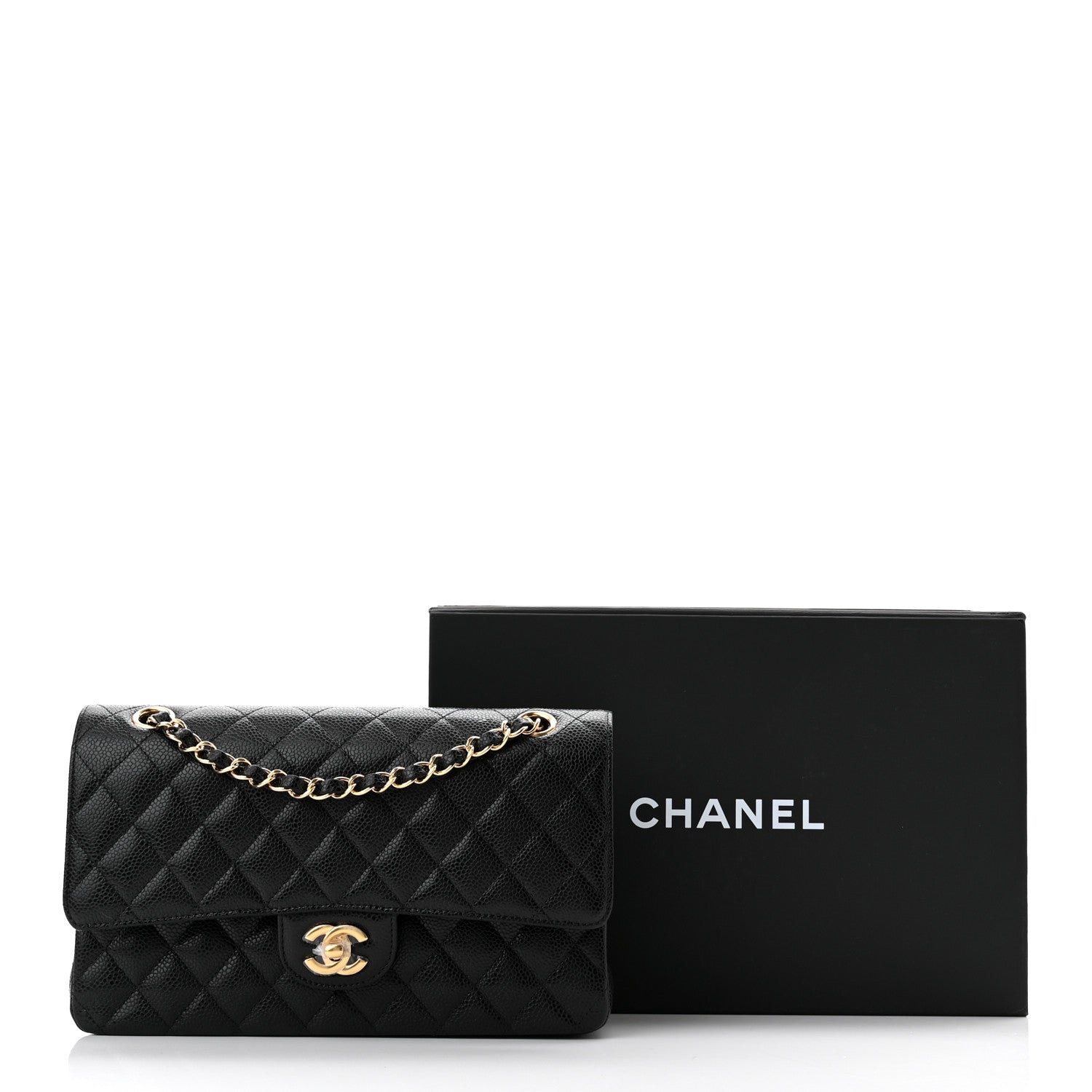 Chanel Caviar Quilted Medium Double Flap Black 12 of 12
