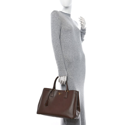 Prada Saffiano Lux Large Tote Cacao 3 of 9