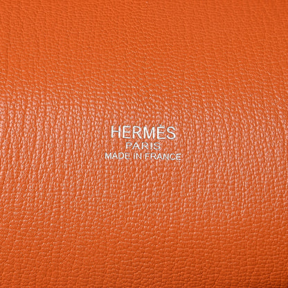 Hermes Taurillon Clemence Jypsiere 28 Orange 6 of 14