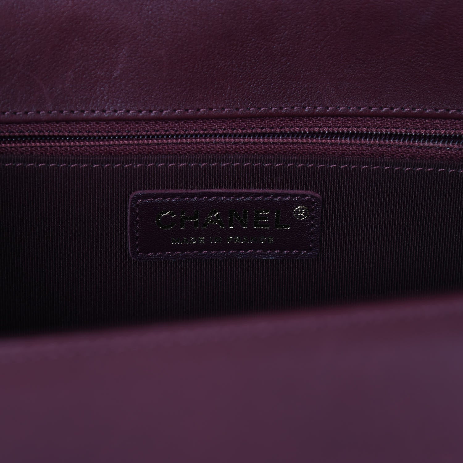 Chanel Calfskin Quilted Large Flap Bag Burgundy 6 of 9