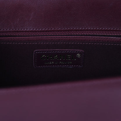 Chanel Calfskin Quilted Large Flap Bag Burgundy 6 of 9