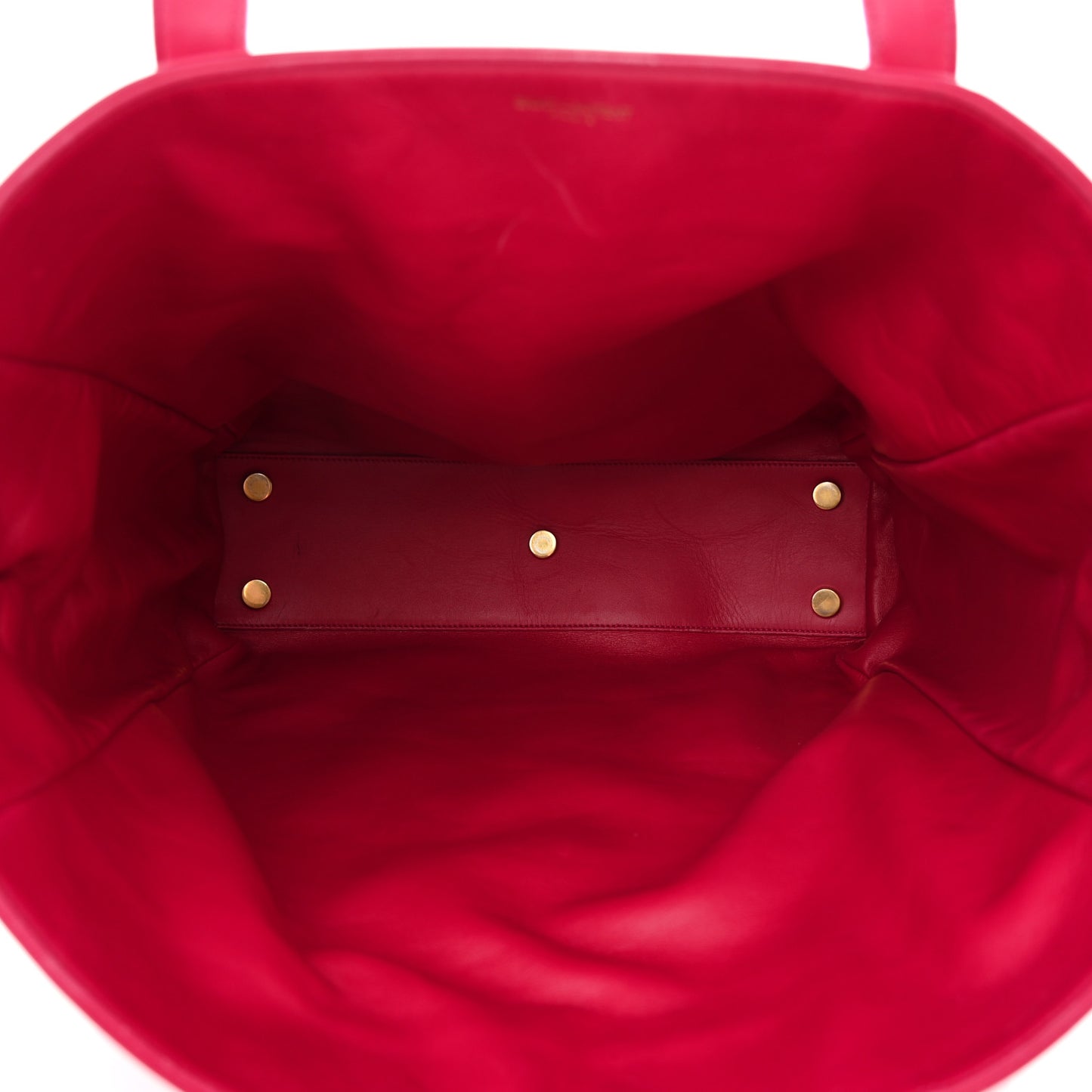 Calfskin Suede Reversible East West Shopping Tote Pink