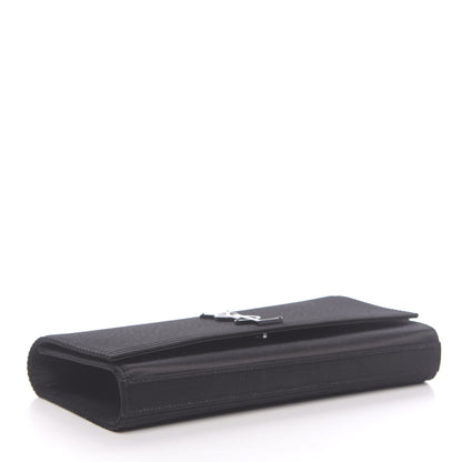Saint Laurent Viscose Monogram Cassandre Clutch Black 4 of 9