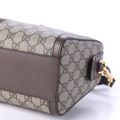 Gucci GG Supreme Monogram Web Medium Ophidia Boston Brown 8 of 11