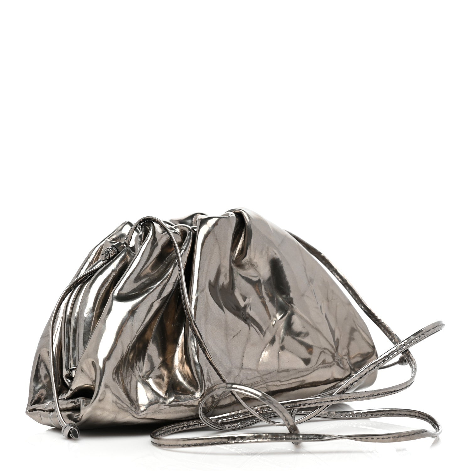 Bottega Veneta Metallic Crushed Calfskin The Mini Pouch Anchor 3 of 8