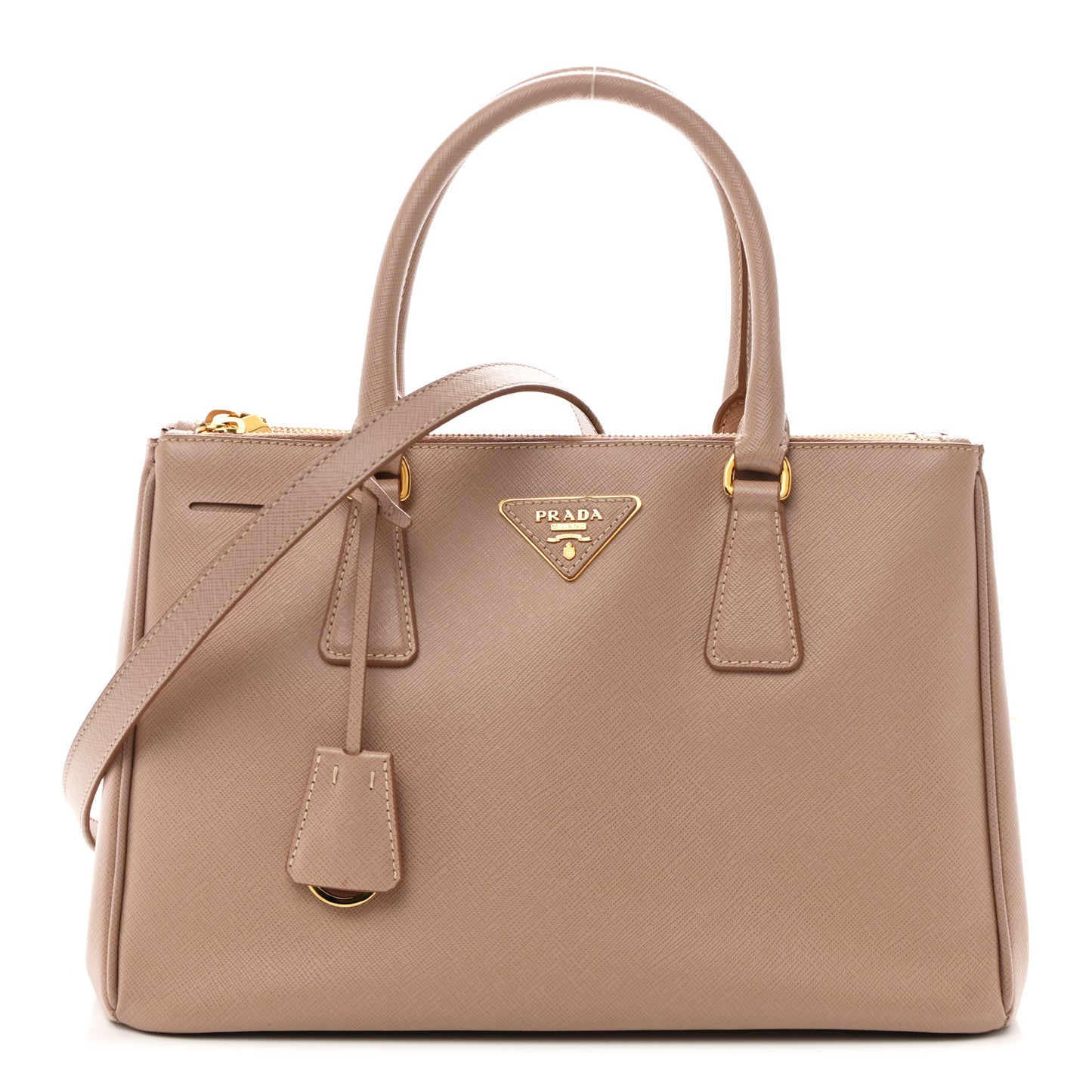 Saffiano Small Galleria Double Zip Tote Cammeo