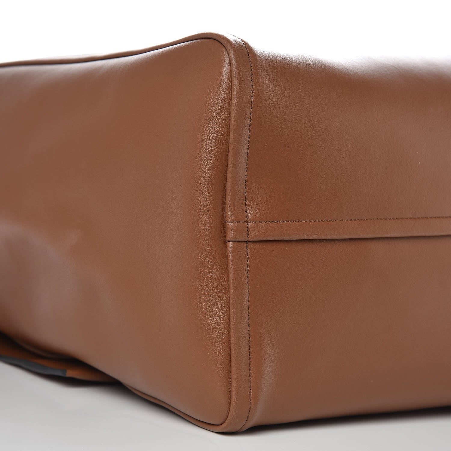 Prada Calfskin Studded Tote Dark Brown 9 of 10