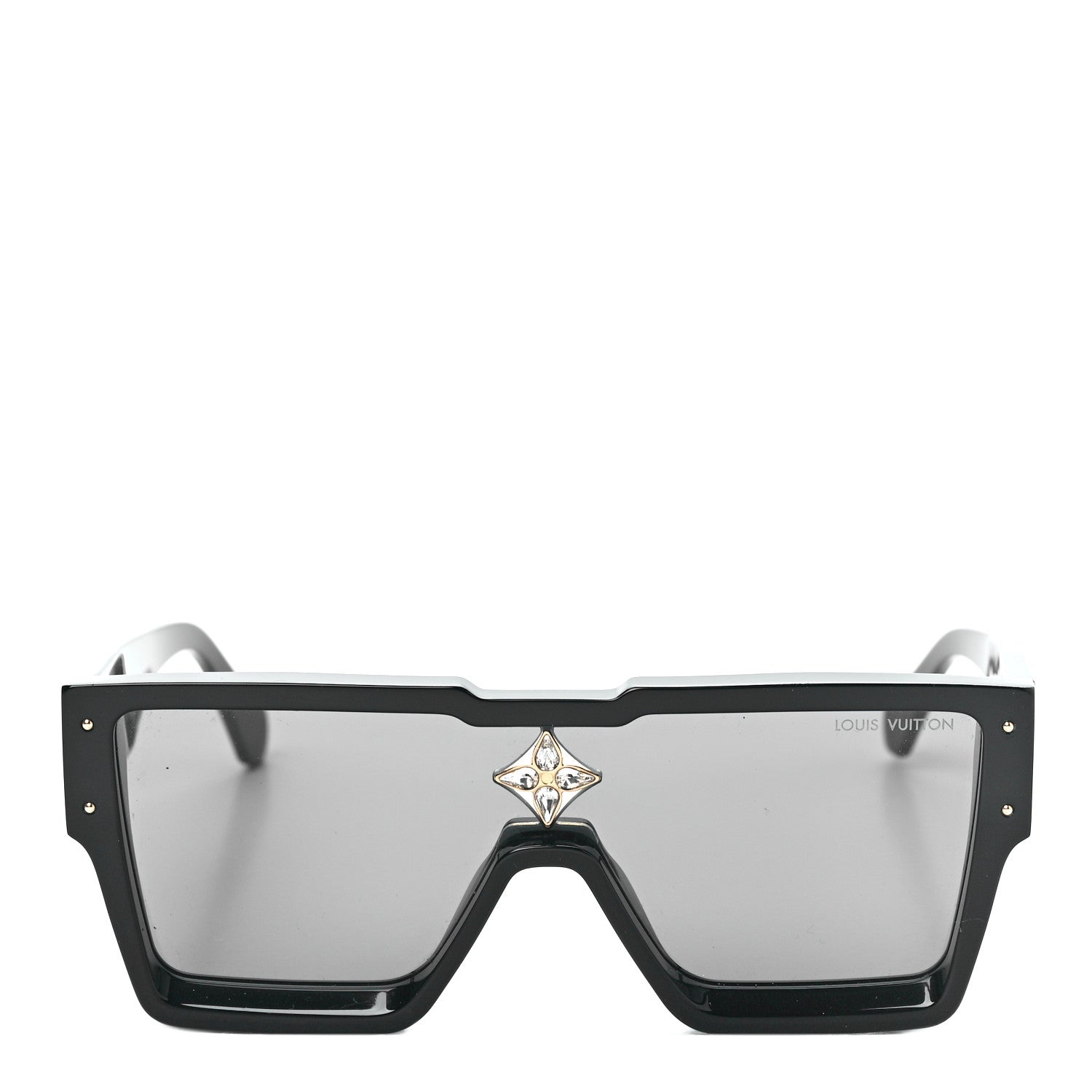 Louis Vuitton Acetate Swarovski Crystal Cyclone Sunglasses Z1547E Black 4 of 7