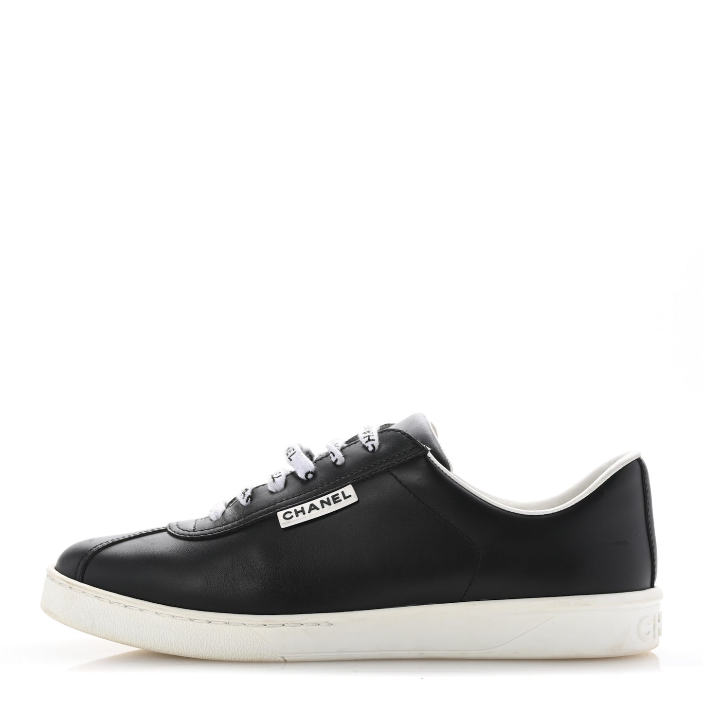 Calfskin CC Womens Sneakers 39 Black
