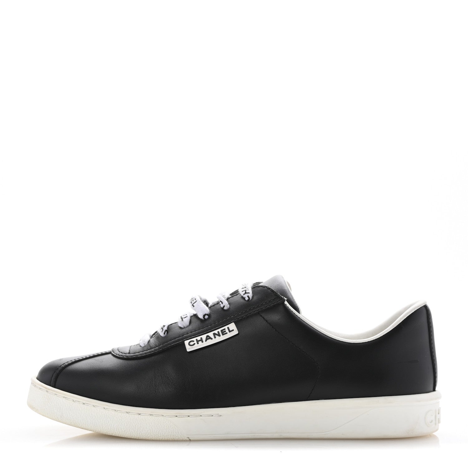 Chanel Calfskin CC Womens Sneakers 39 Black 1 of 11